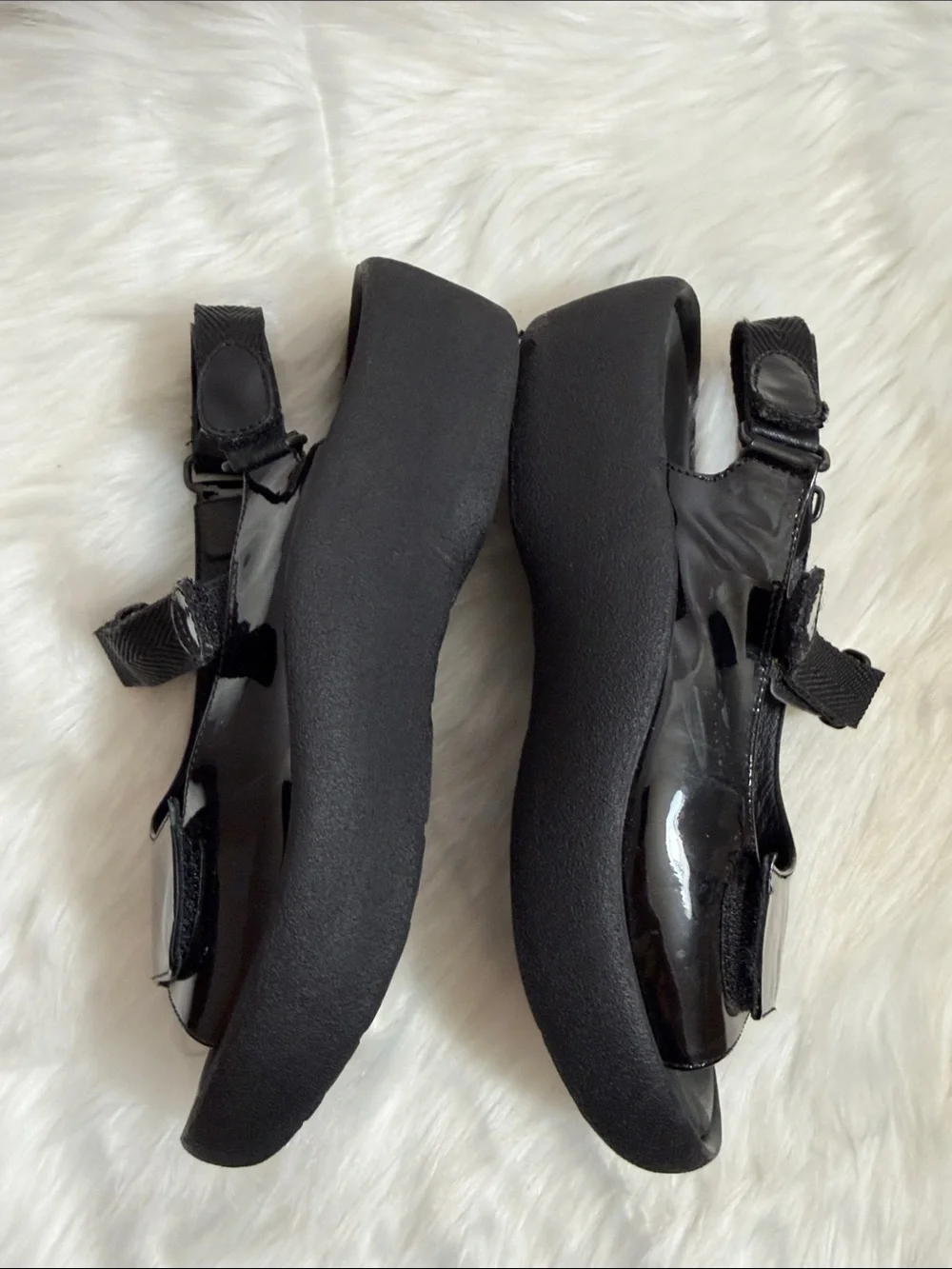 Black Patent Mary Jane Platform Sandals